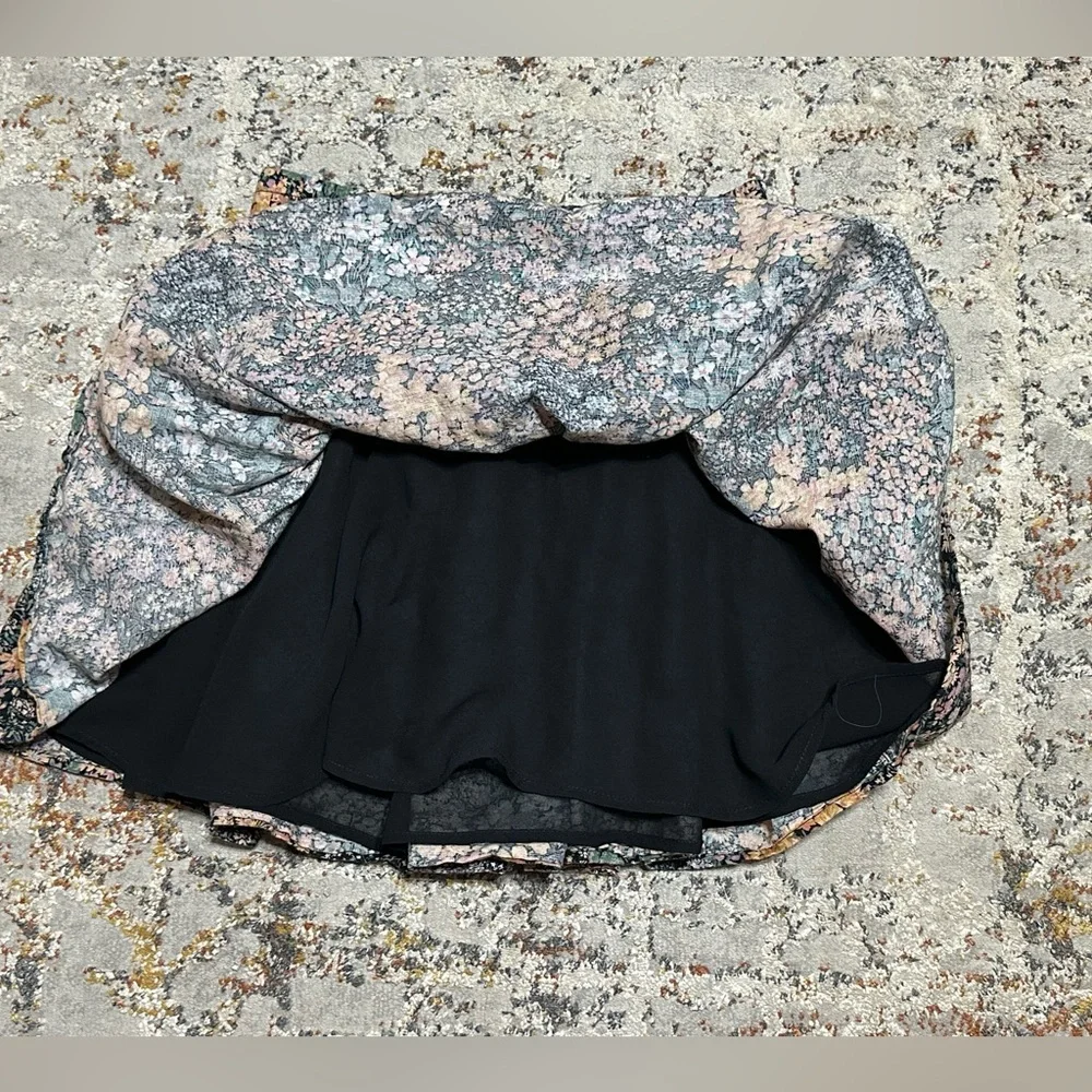 American Eagle pull on mini Skirt lined Size XS Linen Blend